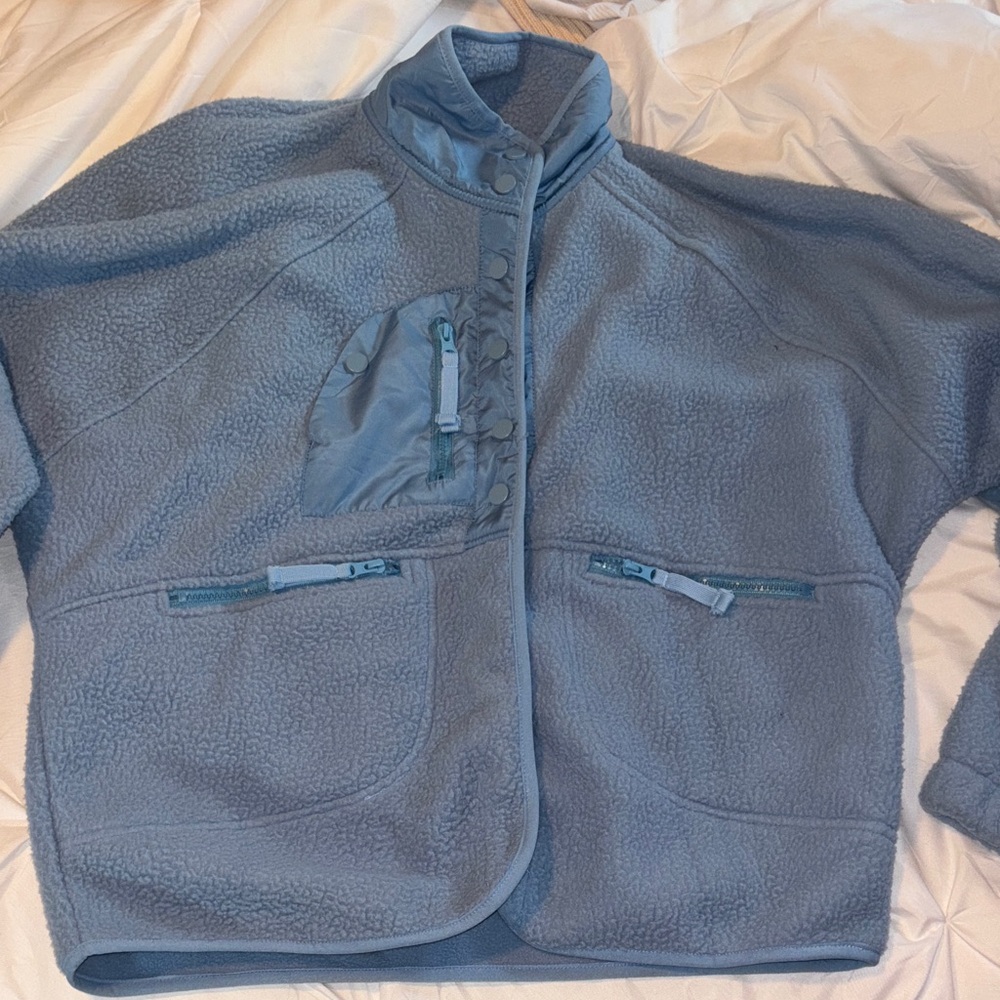 Amazon Women's Light Blue Teddy Jacket